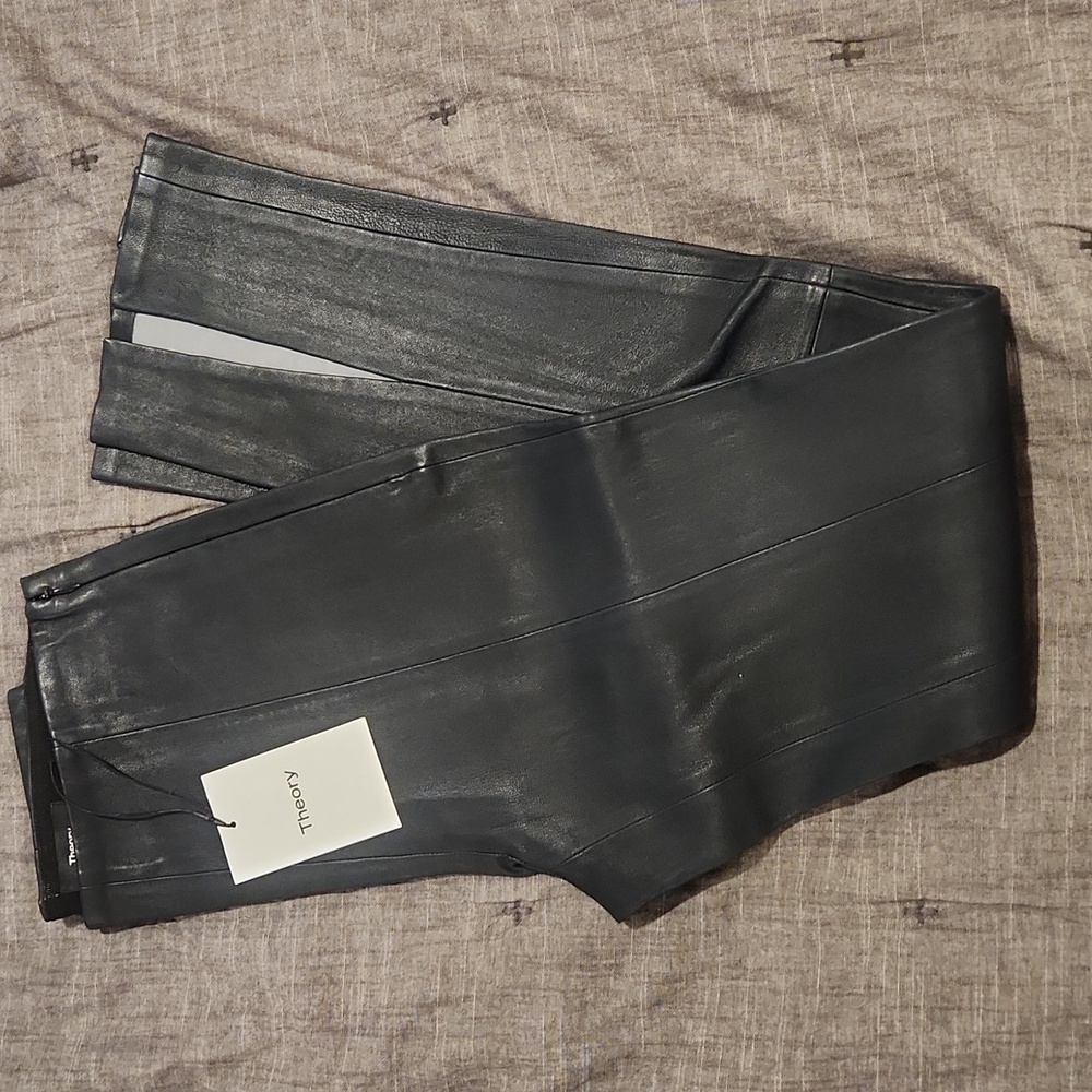 Theory Leather Slit Legging - 2
